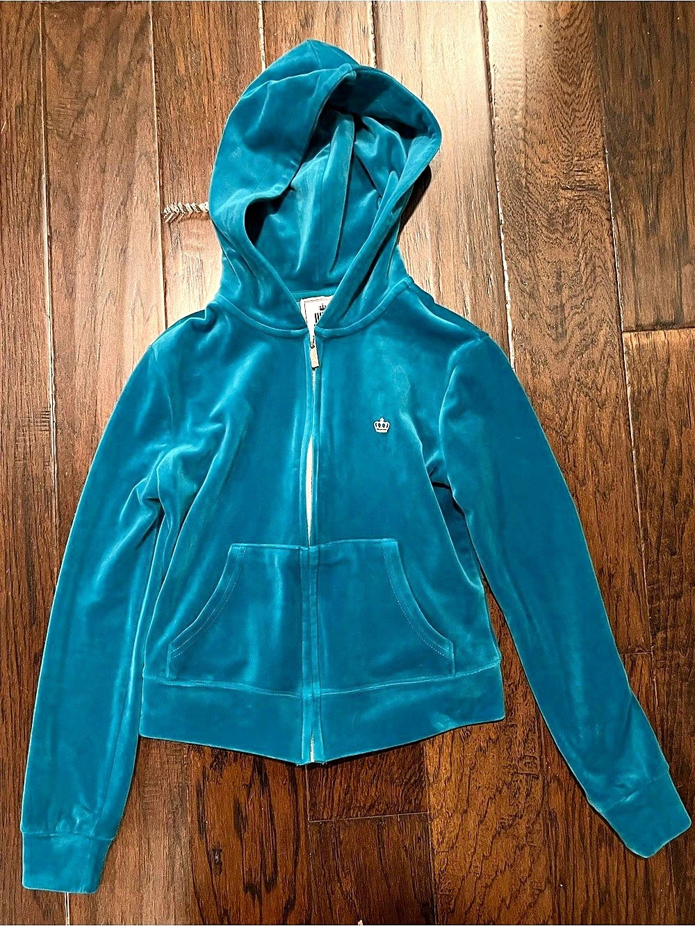 Y2K Juicy Couture OG Big Bling Velour Tracksuit Set Blue
